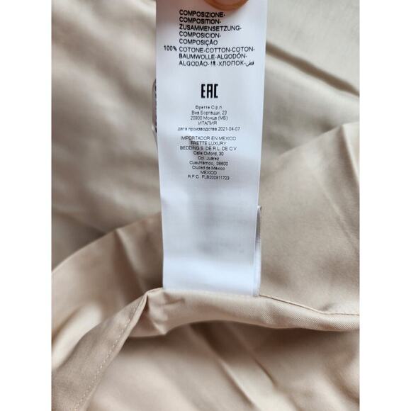 NWT Frette 2 PC SET Jasoine King Shams Powder Pink Grey 21'' x 37'' #12 - Picture 8 of 14